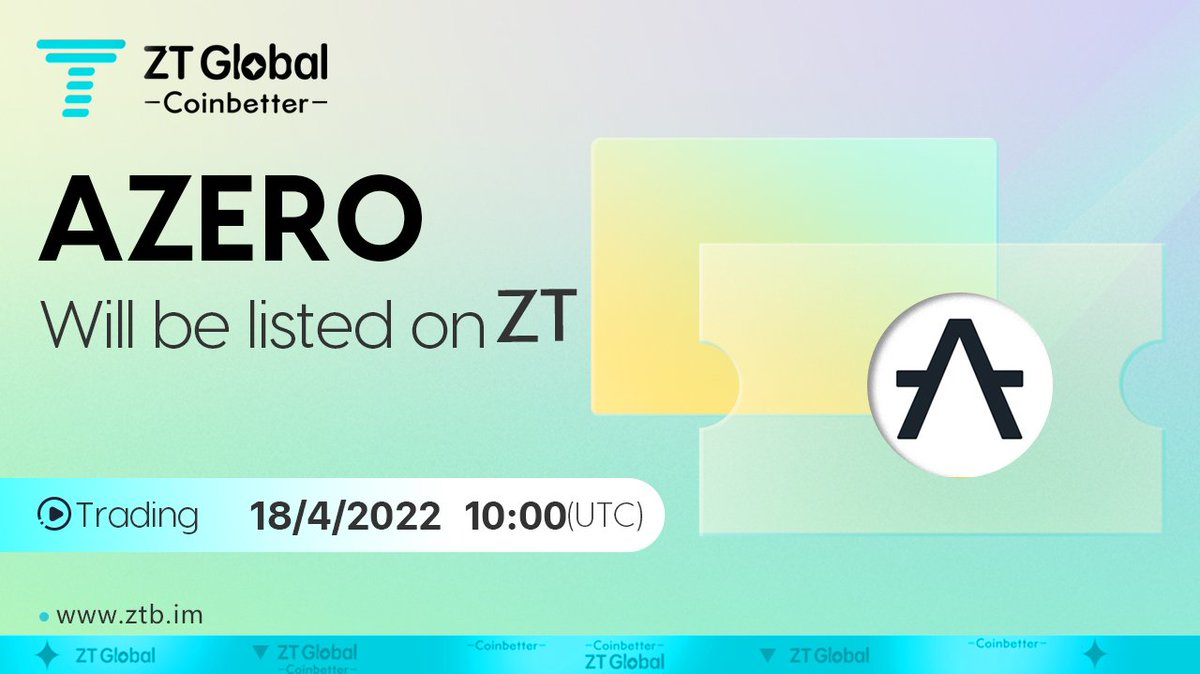 ZT_exchange's tweet image. 📢#ZTnewlisting🍻

📎#AZERO will be listed on the #ZTexchange

💥Trading pair: $AZERO /USDT
💥Recharge:  will be opened
💥Trading:10:00 Apr 18, 2022 (UTC)

🔗support.clfxpx.com/hc/en-001/arti…

@Aleph__Zero