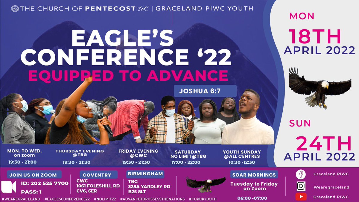 coventry_piwc's tweet photo. DISTRICT YOUTH CONFERENCE 

From Tonight!!!
Join us for a week packed with wisdom nuggets as we Equip ourselves to Advance 🔥🔥🔥

Tell a friend to tell a friend…

See flyers for details. https://t.co/9jPLwsOuhA