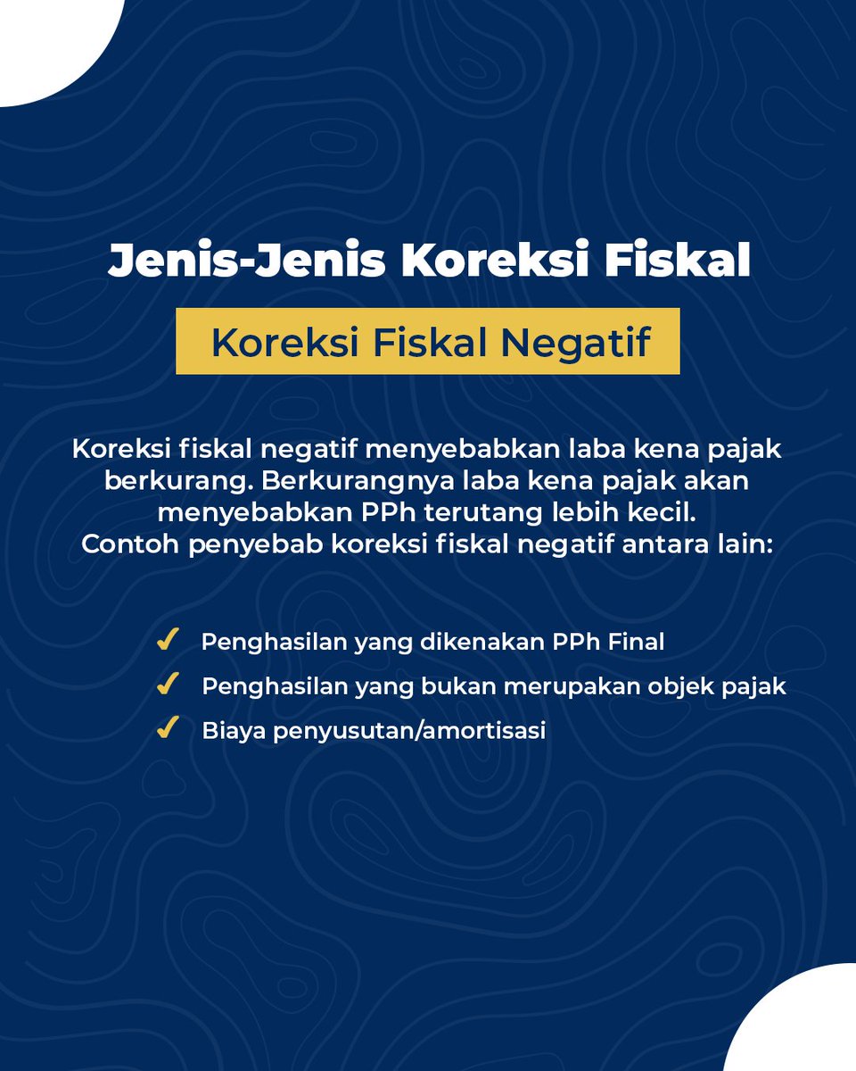 redaksi_ortax's tweet photo. Hal tersebut menimbulkan perbedaan penghitungan antara akuntansi dan pajak sehingga perlu dilakukan penyesuaian. Penyesuaian tersebut dikenal dengan istilah koreksi fiskal. Penasaran apa saja jenis koreksi fiskal dan penyebabnya? Yuk simak #TaxLearning berikut ini! https://t.co/mkzP52wxLk