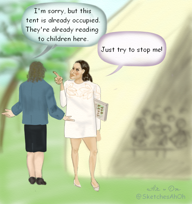 To the news that Megan was supposed to read her book "The Bench"