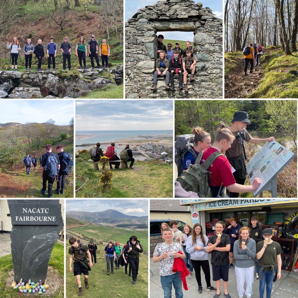 Excellent day on the hills yesterday exploring and taking in the gorgeous views! 🥾🧭🗺 
Followed by a much deserved ice cream 🍦☀️ with our Fairbourne Challenge into the evening which included an Easter Egg Hunt 🐣 #actionpackedday 💤 
@aircadets @MerseysideWing @306RAFAirCadets