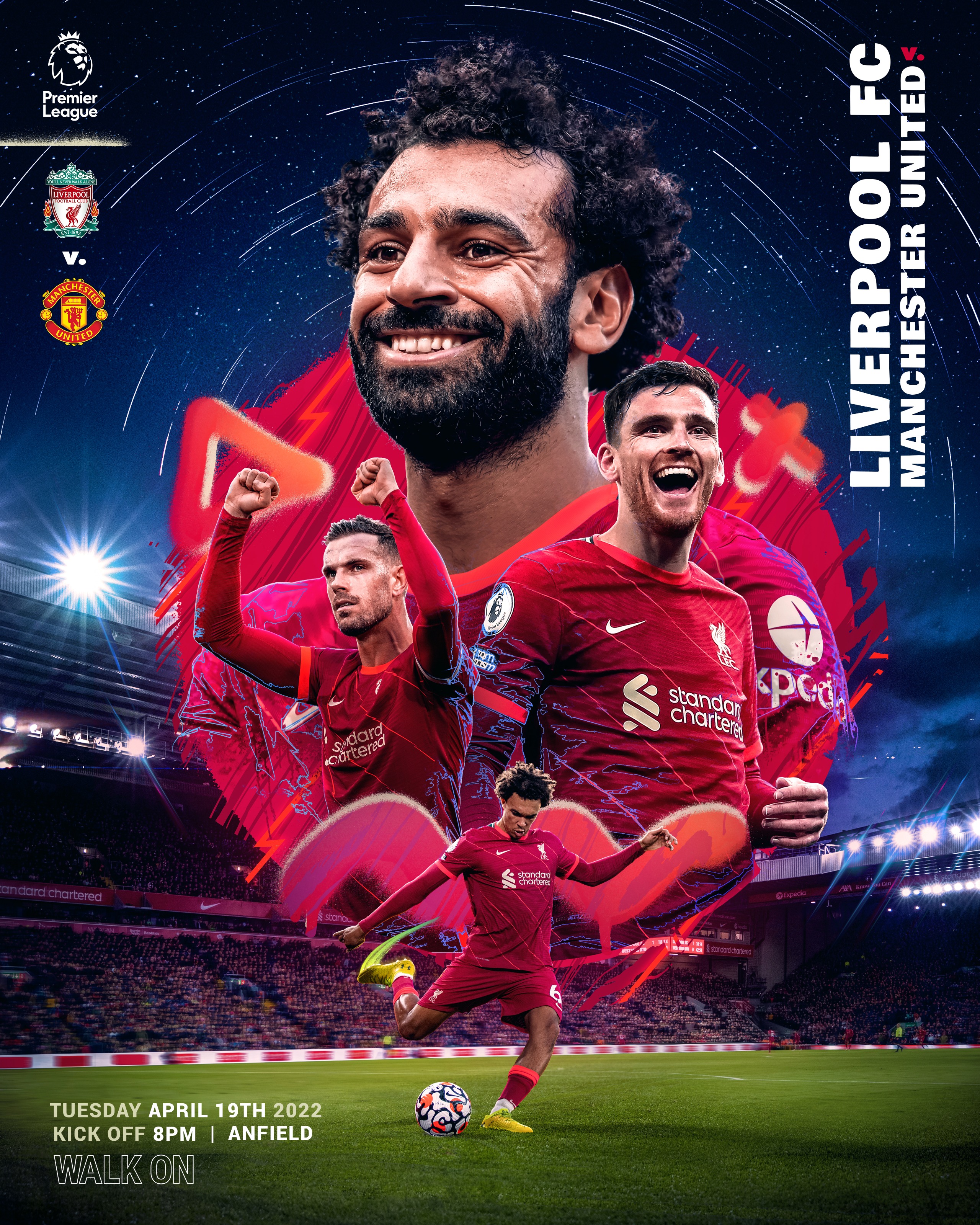 Liverpool'un Manchester United Maçı için Hazırladığı Görsel