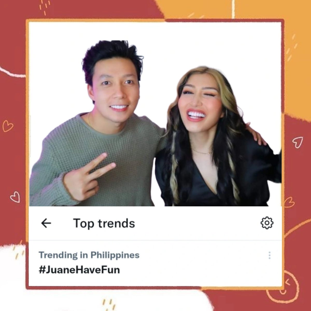 JuanersOfficial's tweet photo. Yey! Trending tayo!
#JuaneHaveFun
@raf_juane @RafsSquad
@nathan_juane @NathanFliers https://t.co/iIkqmcm92p