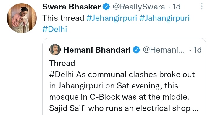 erbmjha's tweet photo. Didi @HemaniBhandari &amp; her likes spread a fake thread only to get trolled later 🤡 https://t.co/N5jlhHPsfV