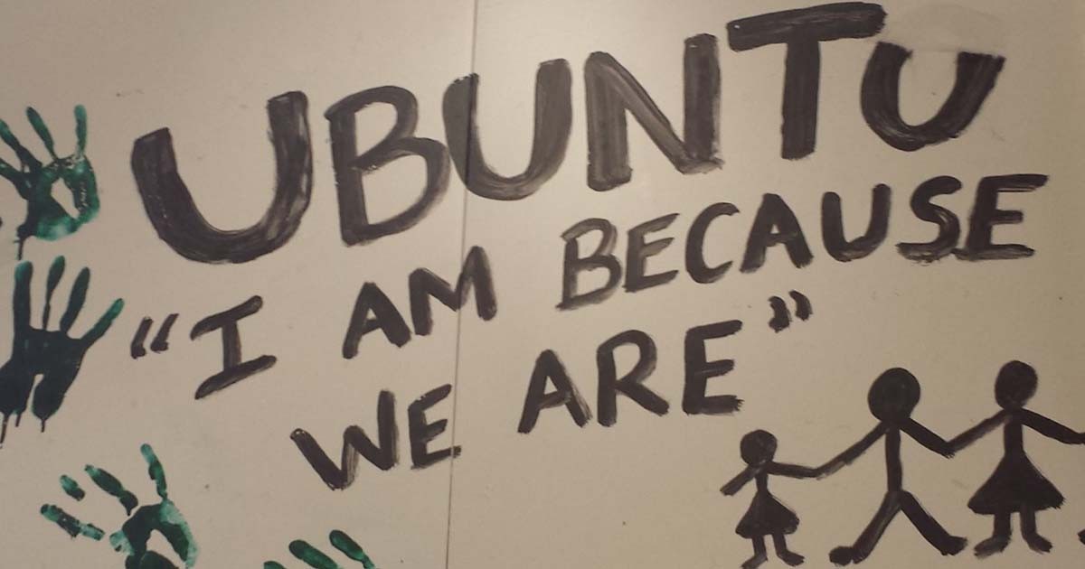 MartinAtTheEdge's tweet photo. "I am because we are, and because we are, you are." (Afrian proverb) #ubunutu https://t.co/bFrBIzNsOC