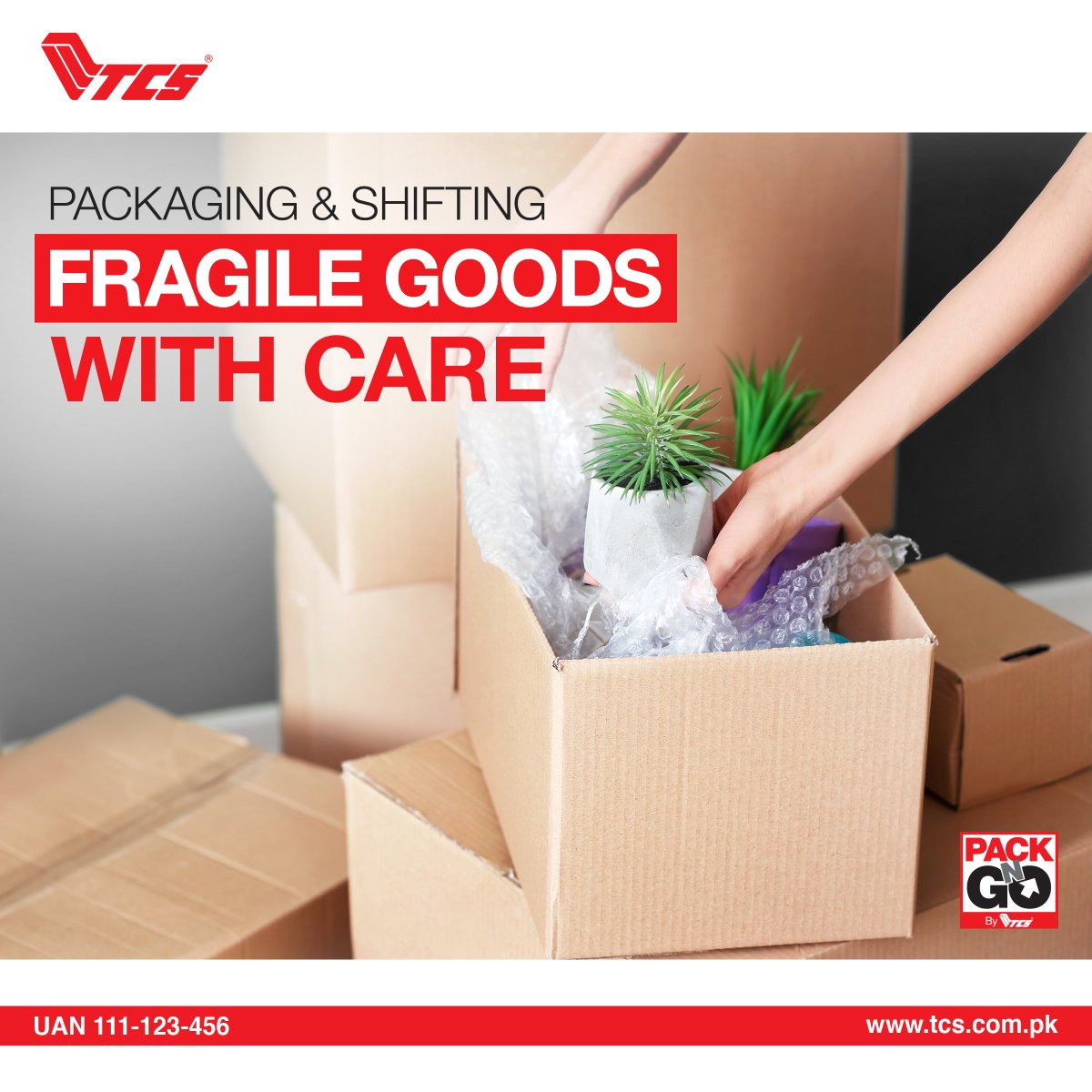 tcs_couriers's tweet photo. Packaging & moving fragile goods with care!
Pack 'n' Go by TCS offers a complete, efficient, and secure packaging and moving solution out there!
For further information & details, please call (021)-111-123-456
#TCS #TrustALeaderToDeliver #PackNGo #Packaging https://t.co/74i5SO3cXj