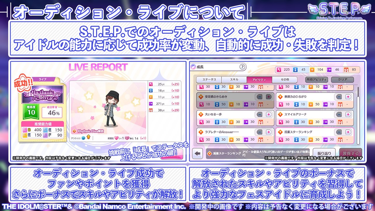 Twitter 上的 アイドルマスター シャイニーカラーズ公式 インフォメーションレター 13 14 S T E P では プロデュースが完了したアイドルの能力を継承できる新たな要素 ノウハウ が登場 ノウハウ を活かして より強力な フェスアイドルの誕生を目指して