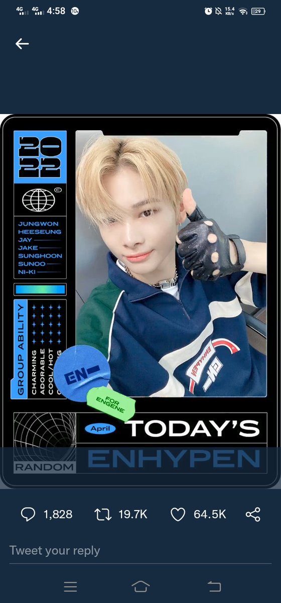 yooodreee's tweet photo. @ENHYPEN Today's Ni-ki https://t.co/TtmVL6O9WK