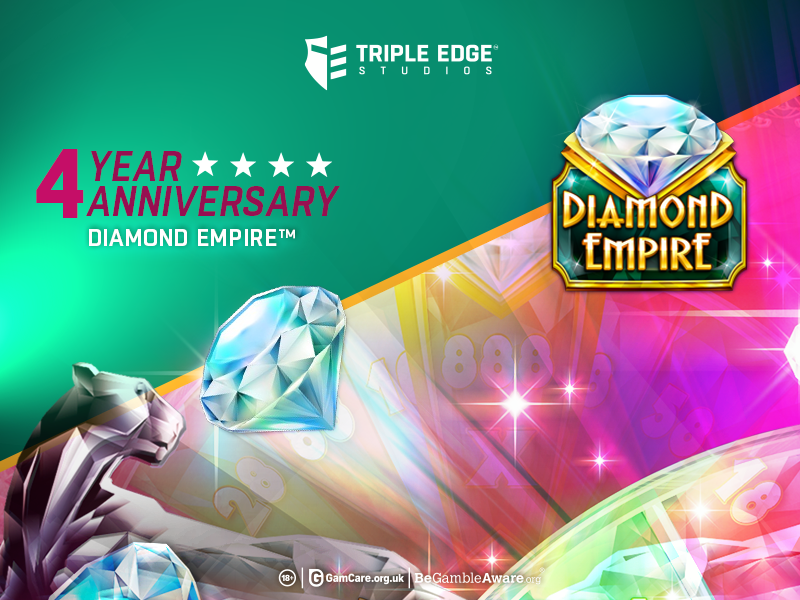 TripleEdgeGames's tweet photo. It's been 4 Years since release!
Happy Anniversary and congratulations to Diamond Empire! Were you can win over 650x your bet with stacked Wild Multipliers!
💎💎💎🎰

#igaming #onlinecasino #slot 🔞https://t.co/CW4nQ6HpJs https://t.co/M2Bc41856F