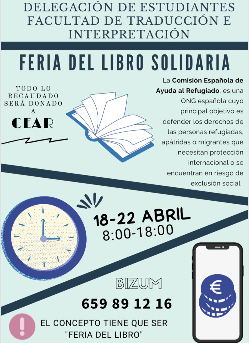 DeftiULPGC's tweet photo. Esta semana en frente de la cafetería del Campus del Obelisco comienza la feria del libro solidaria. ¡No te quedes sin tu libro! https://t.co/LtogcmGOgw