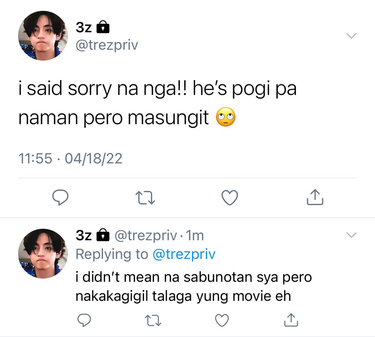 loveforkv's tweet photo. CINEMA
— a filo #taekookau 

a taekook au wherein libero Trez ( th ) met Jeteo ( jk ) on cinema and become enemies. but one day, their parents arrange a blind date for them…

“what? a blind date? fiancé?

“agree ako dyan tita.” https://t.co/HTROLUncMO