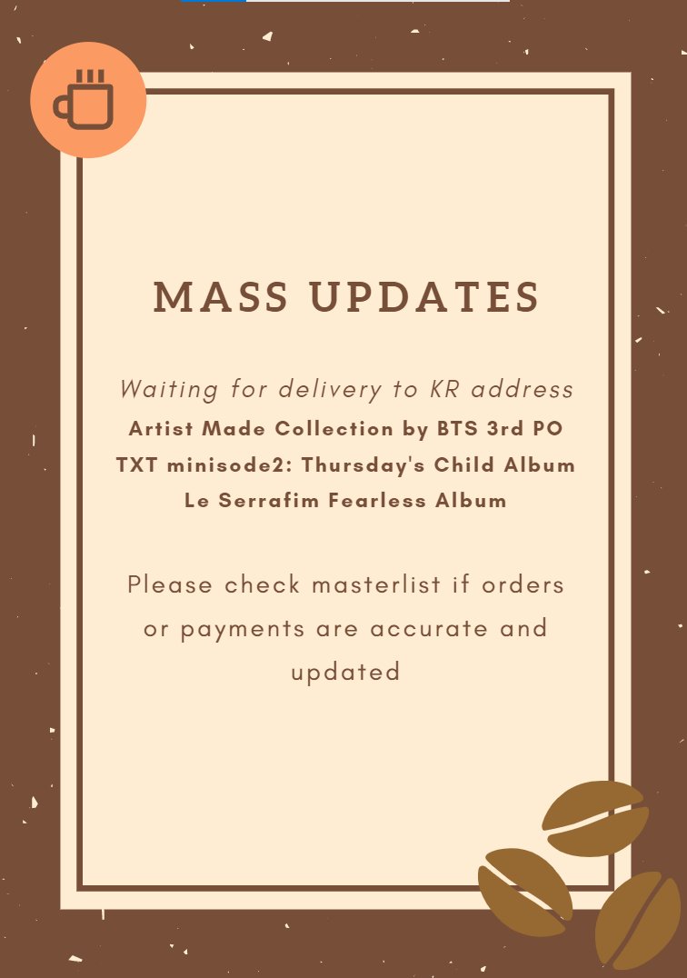 thekopishop's tweet photo. #KopiUpdates MASS UPDATES AS OF 4/18/22 MONDAY 5:15PM 

Please don't hesitate to DM us if y0u have questions, clarifications, inquiries etc.

Thank you so much and God bless! 🤎🤎🤎 https://t.co/2CLE3FaeCz