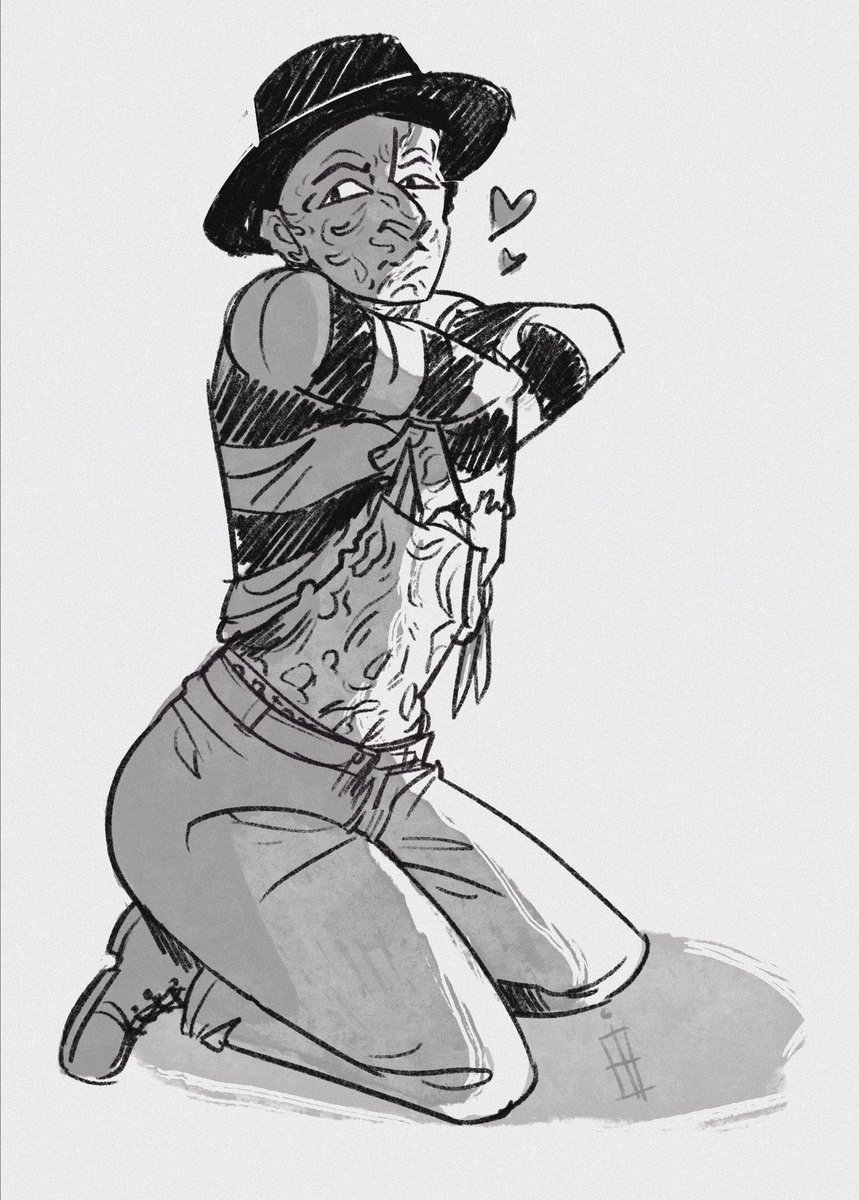 Freddy pin up? Yes yes yes. 🔪#NoES #FreddyKrueger #dbdfanart