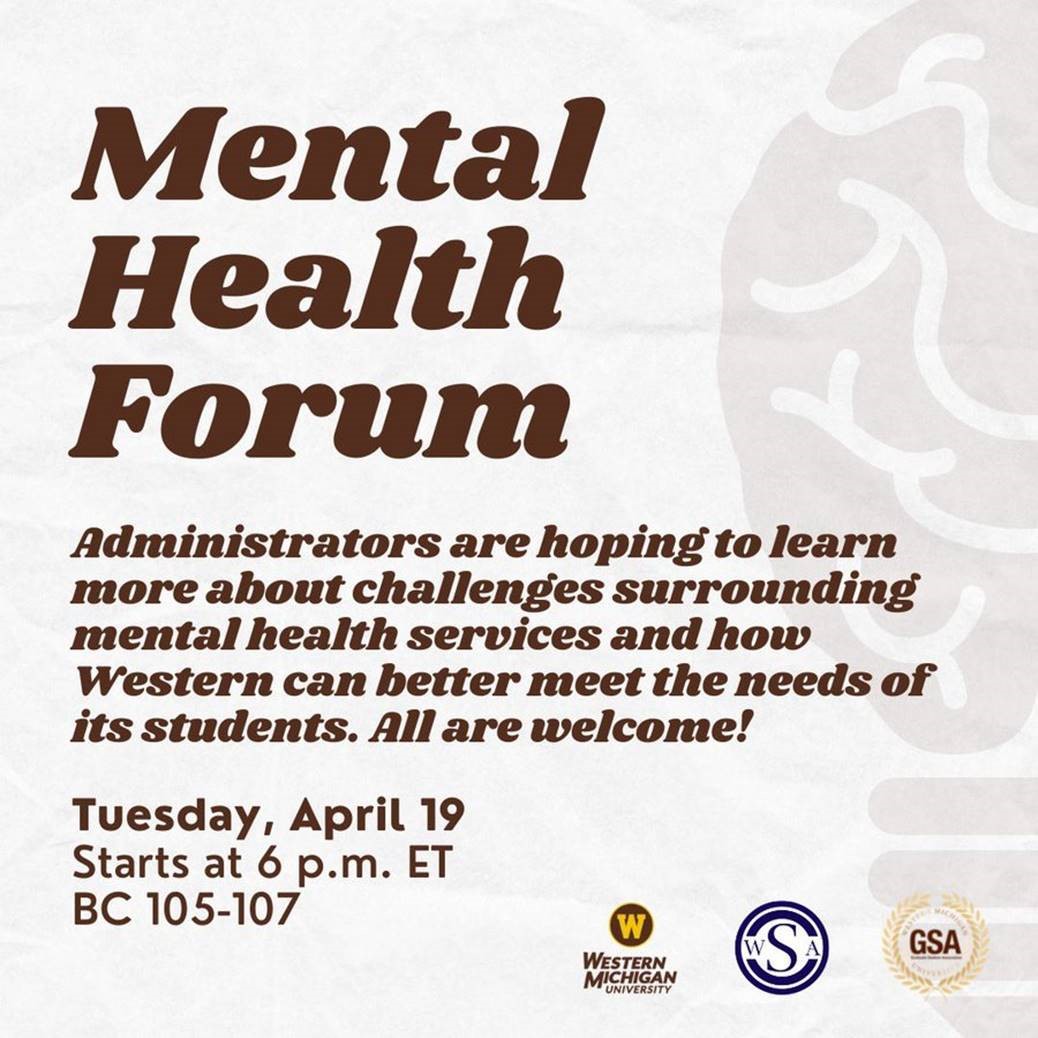 Please help spread the word about this so we can MAXIMIZE attendance &amp; make sure WMU admin devotes the resources &amp; attention required to address this urgent &amp; grave health, academic, &amp; retention issue!