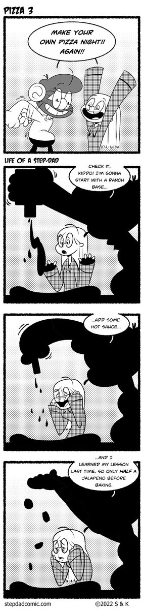 heroinstitute's tweet photo. Kiddo was not a fan of my culinary experiments, but she did enjoy that I shaped the pizza into a "butt"

https://t.co/VnGJY7uKo2

#webcomics #comics #webtoons #SliceOfLife #JournalComic #LifeOfAStepDad #stepdad #kiddo #pizza #jalapeno #Butt #culinaryexperiments https://t.co/IY1JH2G6yx