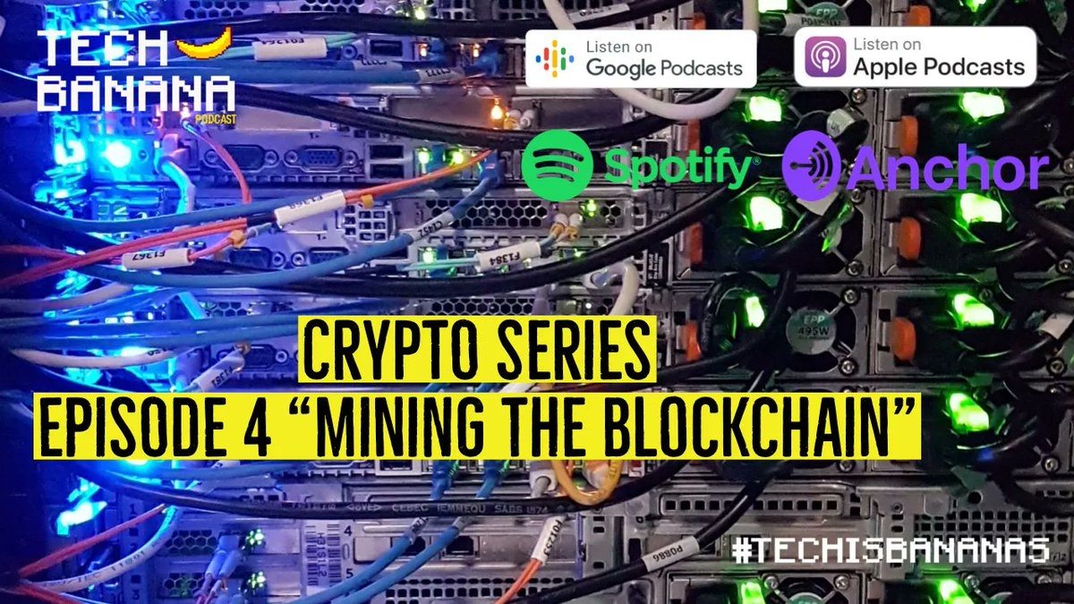 TechIsBananas's tweet photo. El episodio #4 de nuestro Crypto Series “Mining the Blockchain” ya esta disponible! Búscalo en tu app de podcasts preferida!

#tech #crypto #mining #blockchain #podcast #podcastboricua #puertorico #techisbananas https://t.co/9mAqgw3xLa