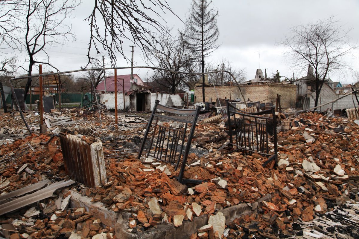 BilohorodkaPC's tweet photo. #Zagaltsi. Founded in the late XI century, the village is now a complete wreck. Despite all the difficulties and dangers, the residents return to their homes, eager to rebuild destructed buildings and get on with their life. 💙💛 https://t.co/dT15uXnIwV