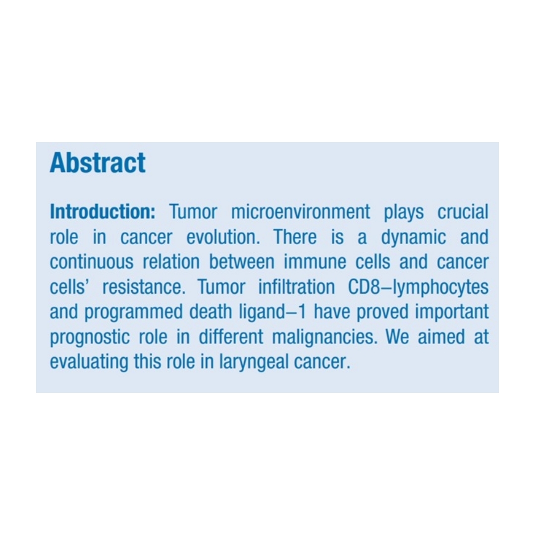 JournalGulf's tweet photo. #issue37
Correlation Between Tumor Infiltration CD8+ T-cells And PD-L1 Expression In Laryngeal Cancer And Their Prognostic Significance: Prospective Non-interventional Trial
https://t.co/LCtrfJxwTY
#GJO #kuwait #gulf #oncology #pubmed #cancer #manuscripts #articles https://t.co/bgcifQUyNm