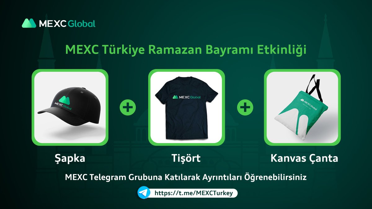 MEXC_Topluluk's tweet photo. 🎁MEXC Türkiye Ramazan Bayramı Özel Etkinliği 2

🏆 Ödül: MEXC Baskılı Tişört + Şapka + Kanvas Çanta
🎀Lütfen aşağıdaki linkteki formu doldurarak etkinliğe katılınız ：
🔗https://t.co/hN7BSZDLKd

🛎️Lütfen @MEXC_TR ‘yi takip ediniz
🥳3 arkadaşınızı etiketleyiniz
🎉Retweet yapınız https://t.co/nQ1qTo2NKP