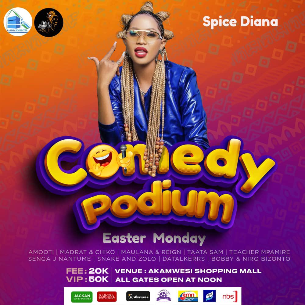 AllanSseky's tweet photo. Easter Monday plot is here...so if you're asking me "Oliwa"...today I will be here. 

Akamwesi mall Gayaza road. 

#Comedypodium. Entrance is 20k ordinary and 50k Vip. https://t.co/GHu4Bf5RH0