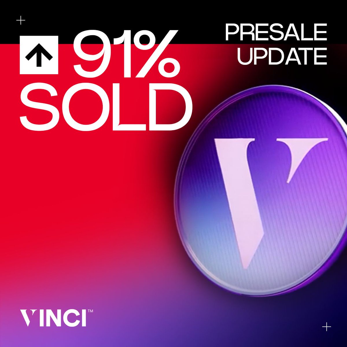 byvinci_io's tweet photo. 🔥The $VINCI Delta Presale is almost sold out!
Get in now before it closes forever.

⏩ https://t.co/PQvtXzQP1j ⏪

#presale #PresaleToken #MusicNFTs https://t.co/44ZWrlRkQK