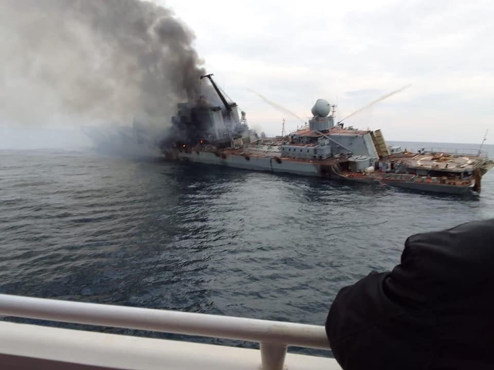 DarthPutinKGB's tweet photo. Day 54 of my 3 day war. Pictures emerge of perfectly calm hurricane storms Moskva crew were in when it had accident Ukraine must pay for. 

I remain a master strategist https://t.co/8sUjocu3O2