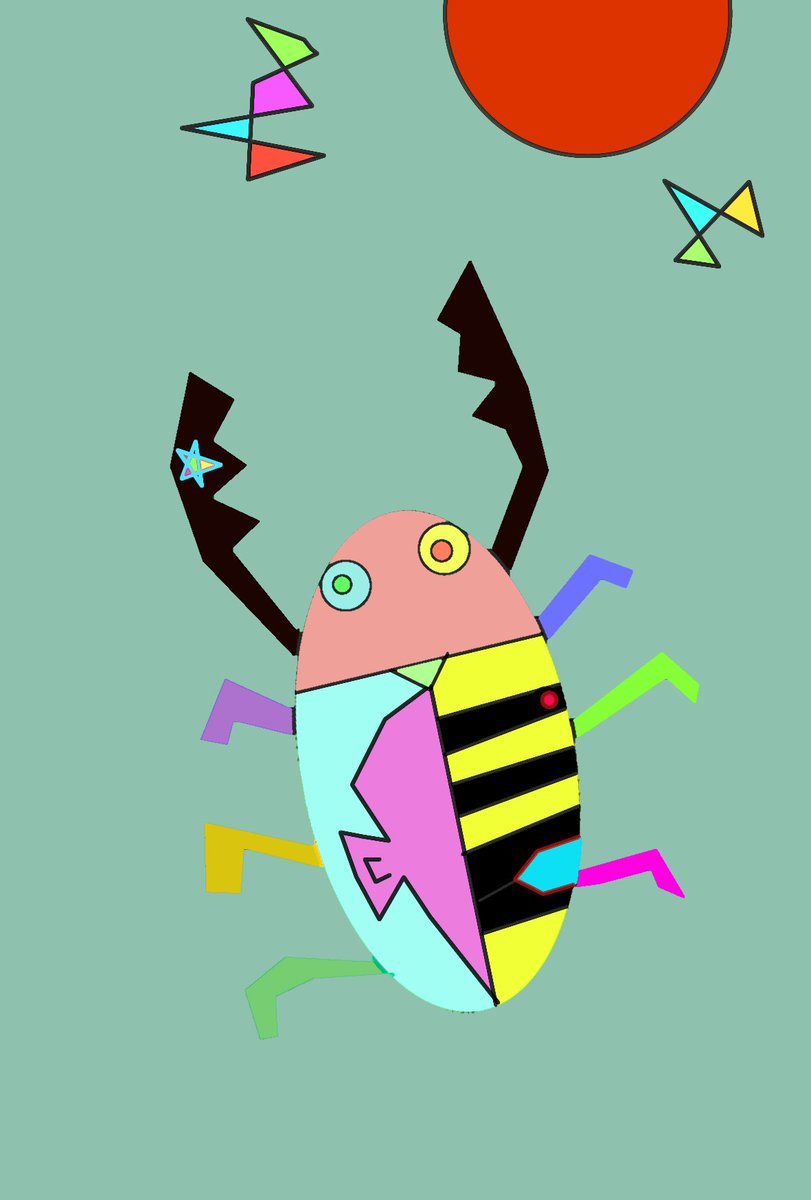 5作目。クワガタ書いてみました🌈
#NFTs　#nft #opensea