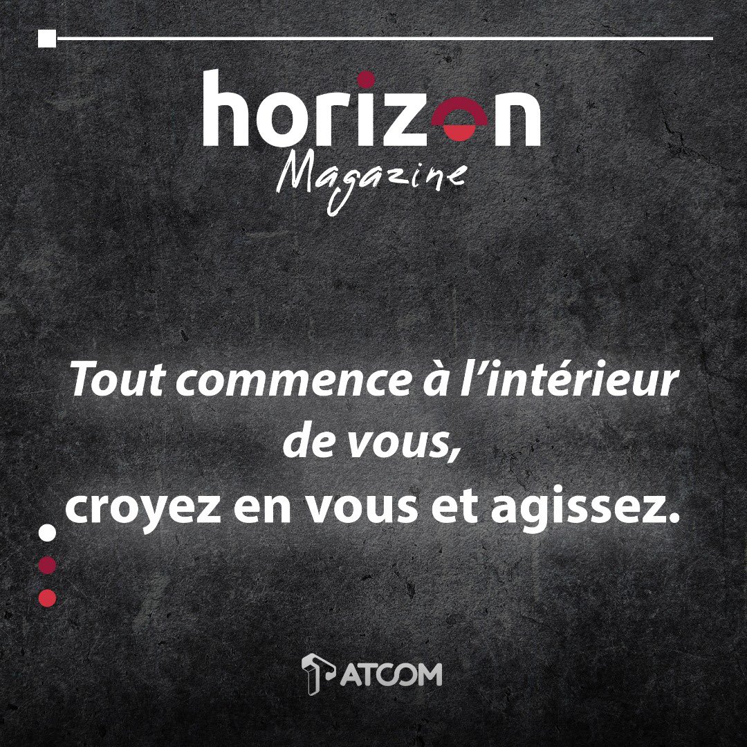 Christi84647300's tweet image. Pour bien débuter la semaine #MondayMotivation #atcom #horizonmagazine