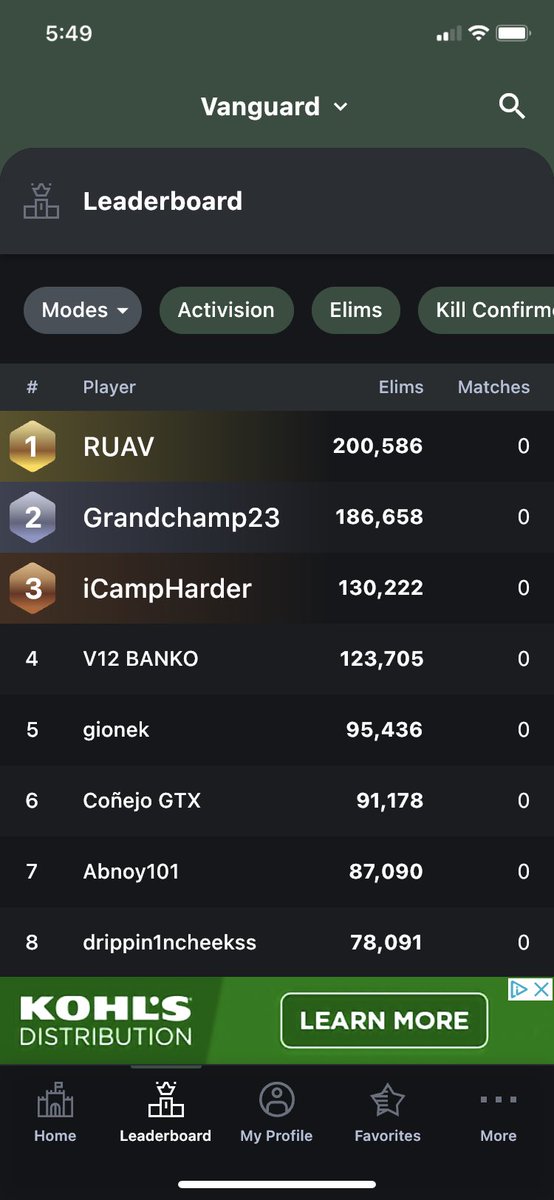 UAV_Tv's tweet photo. World’s First To hit 200K kills in KIll confirmed #Vanguard #Cod #Codtracker https://t.co/W3muCyVMpa
