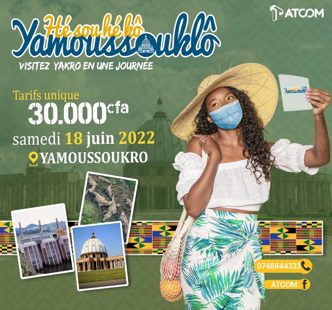 Christi84647300's tweet image. Destination  🇨🇮  Yamoussoukro vous laissera ‘’Bouche B’’         📍Yamoussoukro est ice !!! ATcom vous offre la possibilité de tout découvrir de notre belle capitale politique avec son ‘’trip’’ restez connectés  🤳INSCRIPTION : 0748944333
#atcom #yamoussoukro