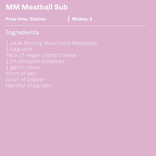 MMountainsFoods's tweet photo. Nothing sub about this 😍 #meatfreemonday is back with this irresistible, easy and fully plant-based serve - the classic meatball sub.
#movingmountains #veganfood #plantbasedmeals #easyplantbased #recipes #lunchrecipes https://t.co/XOx8SUKTcZ