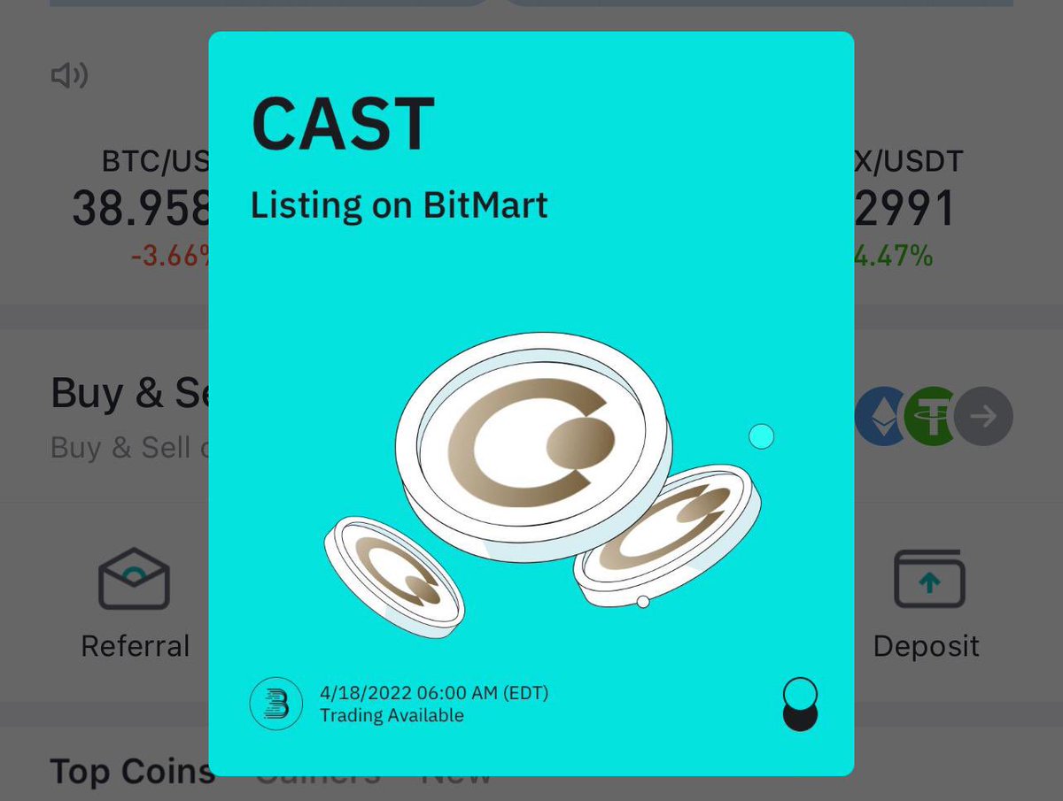 castellocoin's tweet photo. It‘s official! From now on you can buy #castellocoin (CAST) on @BitMartExchange 🚀📈📣

Join the new era! 👉https://t.co/wJBPHZhaJ0 https://t.co/iZeDKgNzCs