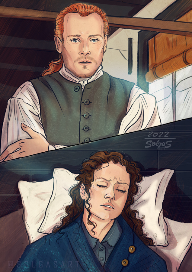 solgasart_OL's tweet photo. The episode 6 brought lot of different emotions. 😥 I hope to draw some more arts based on what we have seen there. Liked to draw some kind of book illustration again. 
@Outlander_STARZ @Writer_DG @SamHeughan @caitrionambalfe #Outlander #outlanderfanart #thefrasers https://t.co/Lie3jFA7tK