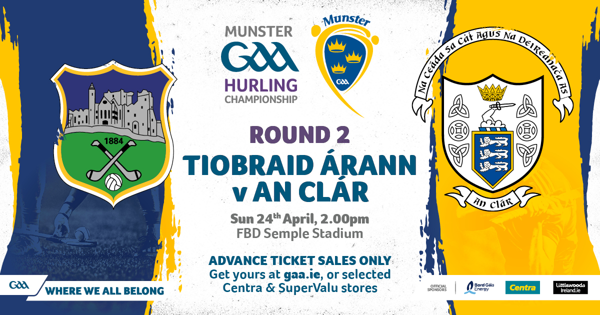 MunsterGAA's tweet photo. #COMPETITION TIME 

We're giving away THREE  PAIRS of tickets for  Tipperary V Clare on Sunday!! 

For a chance to #win, simply;

1) FOLLOW US
2) RT this post
3) COMMENT who you think will win Sunday!

Winner Announced Wednesday....
Best of luck! https://t.co/FDFeeb7QIa
