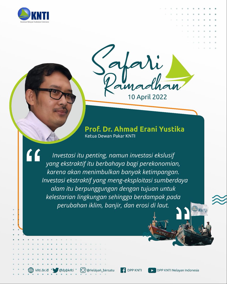DPPKNTI's tweet photo. Investasi itu penting, nmun investasi ekslusif yg ekstraktif itu brbahaya bg prekonomian, krn akn mnimbulkn bnyk ktimpangan. Investasi ekstraktif yg meng-eksploitasi SDA itu brpunggungan dg tjn u/ klestarian lingkungn shingga brdampak pd #PerubahanIklim, banjir, &amp; erosi di #laut. https://t.co/kZK92HcFkz