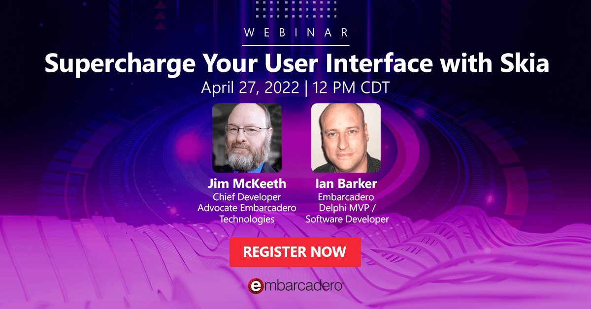 DelphiDevelop's tweet image. One week left before an interesting webinar where Jim McKeeth and Ian Barker will discuss how to use Skia4Delphi to take your graphics to the next level 🔥
This is really actual, because Chrome, Firefox, Android already do this😲
Image By Embarcadero Tech
register.gotowebinar.com/register/16475…
