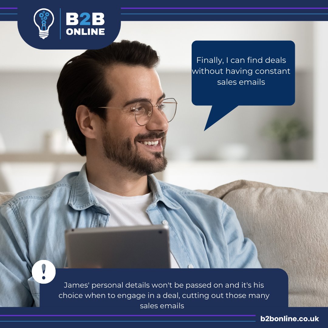 James has received an alert that he could be saving money on his mobile phone contracts! James can easily view this deal- and will remain in complete control throughout the process.

#BeWiseWithB2BOnline 

#B2BOnline #BusinessSavings #ContractControl
