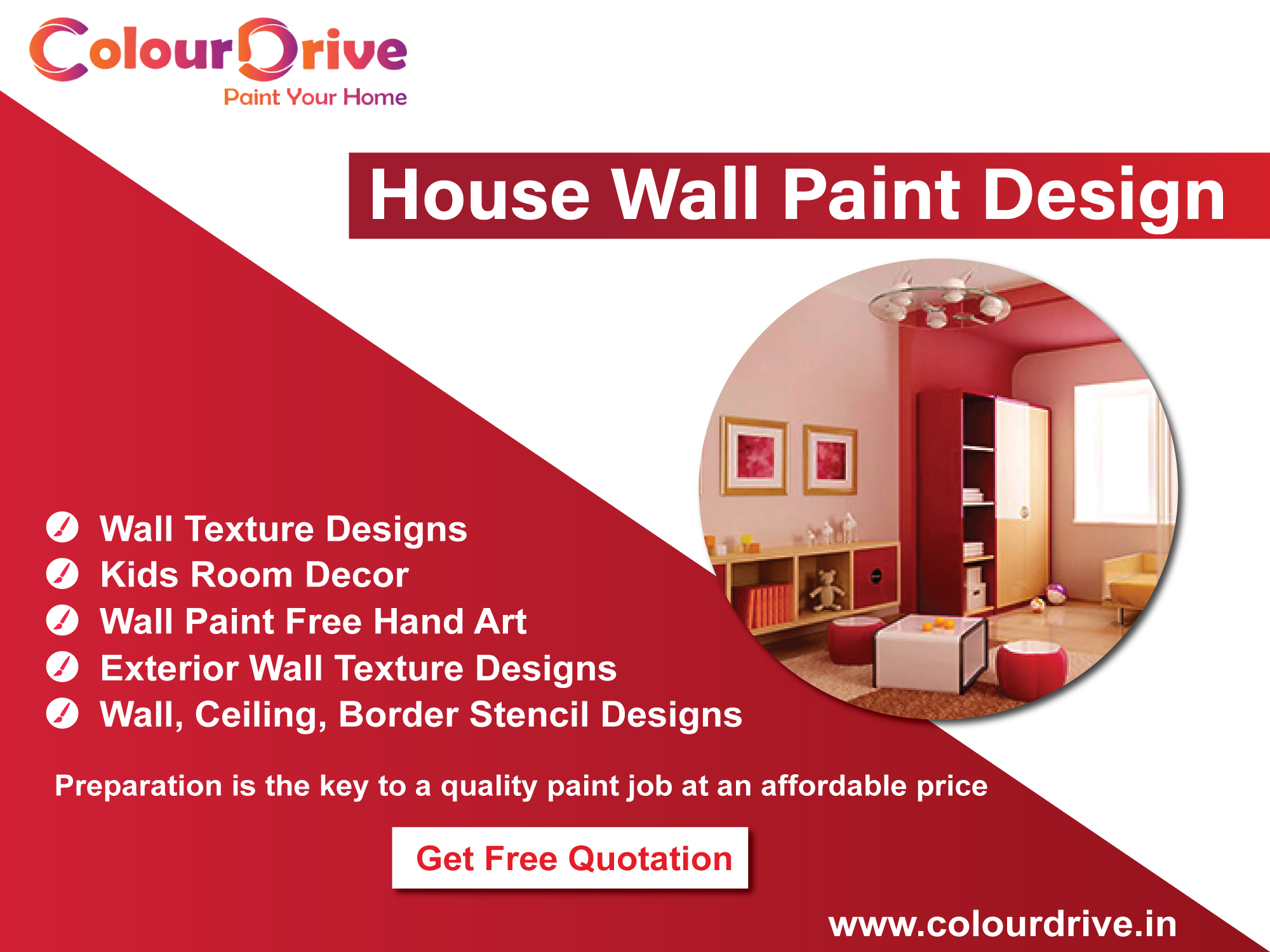 ColourDrive Home Solutions on Twitter "House wall paint designs at