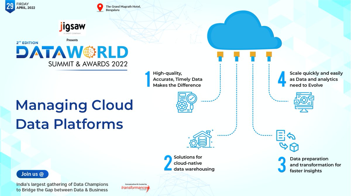 Get more such insights helping to bridge the Gap between Data & Business using #CloudData Platforms,

Click to Register: lnkd.in/e23ybzqP

#data #business #database #cloud #clouddatamanagement #clouddatabase #cloudgovernance #dataanalytics #dataanalysis #machinelearning