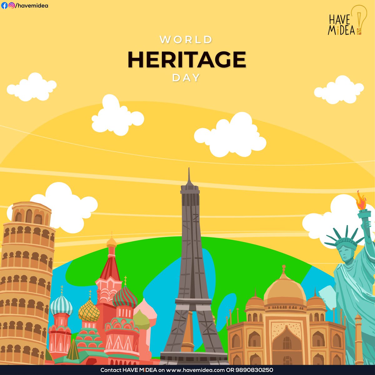 HaveMidea's tweet photo. WORLD HERITAGE DAY
.
Our culture &amp; Heritage
Holds our Roots..
.
.
#havemidea #marketingagency #digitalmedia #digitalmarketing #instapost #viral #instareel #viralpost #trending https://t.co/c058YQc7Cm