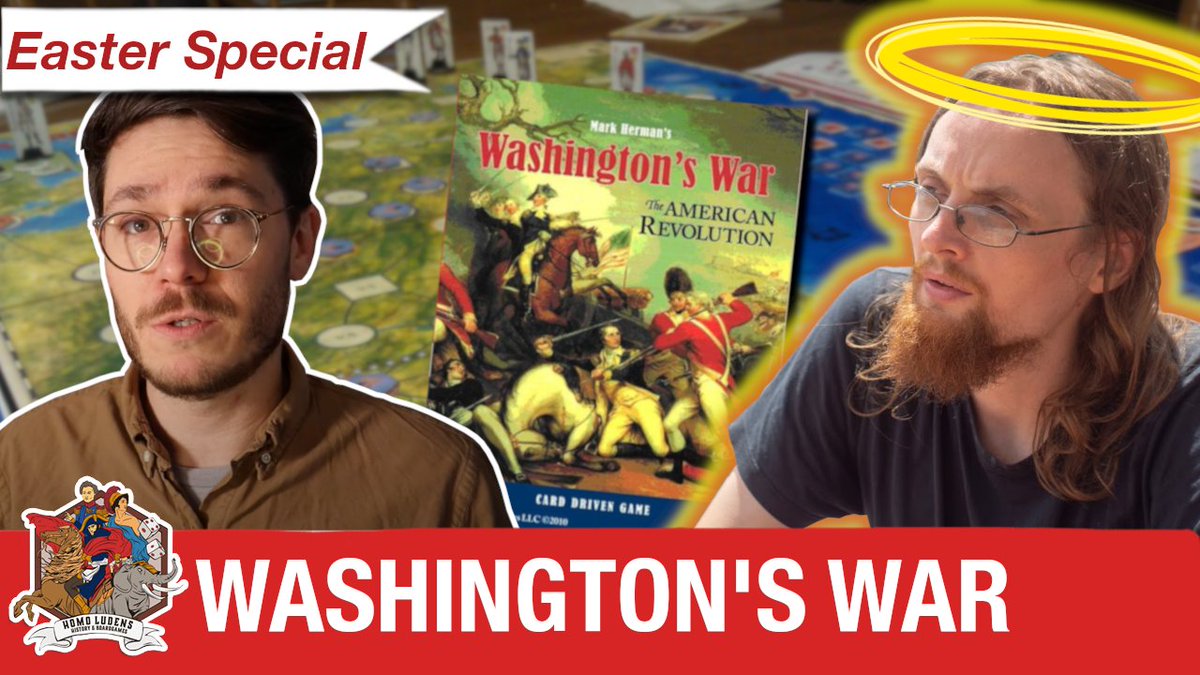 I am both very happy and a bit scared to come back on YouTube this evening. For this easter special, with <a href="/joe_dewhurst/">Joe Dewhurst</a> (aka board game Jesus) we will be playing Washington's War by <a href="/markherman54/">Mark</a> 🐣 join us at 7 pm GMT : youtu.be/6vlTakiH2KA (poke <a href="/gmtgames/">GMT Games</a>)