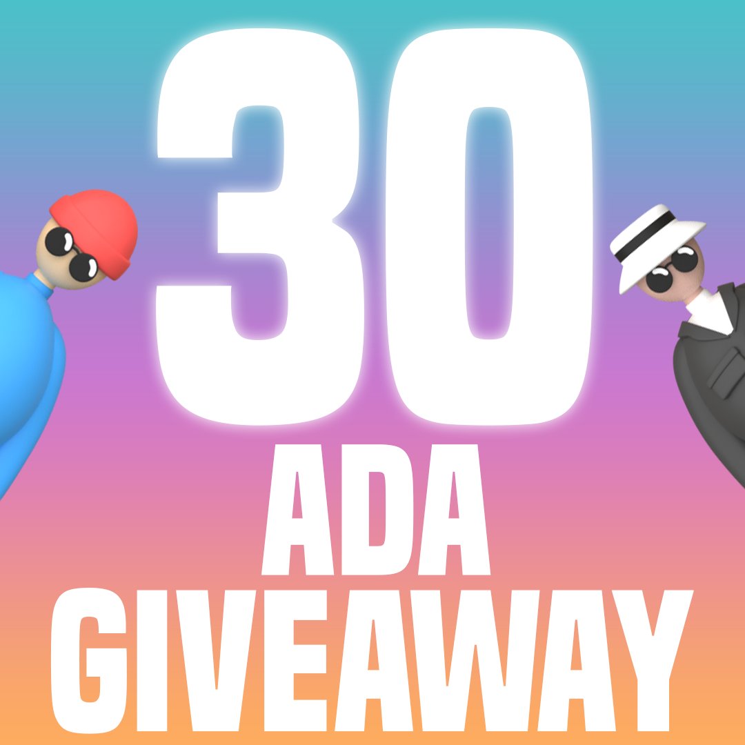 SwagHeadsNFT's tweet photo. Good news! We're doing a 30ADA giveaway to our supporters! Let's continue building this community 😎

To enter: 
🔥Follow Us @SwagHeadsNFT 🕶️
🔥Retweet this post and our pinned post
🔥Tag 5 friends

Giveaway ends in 48 hours⏰
#NFTGiveaway #CNFTGiveaway #NFT #CNFT #CNFTCommunity https://t.co/EDUKK3Q6OA