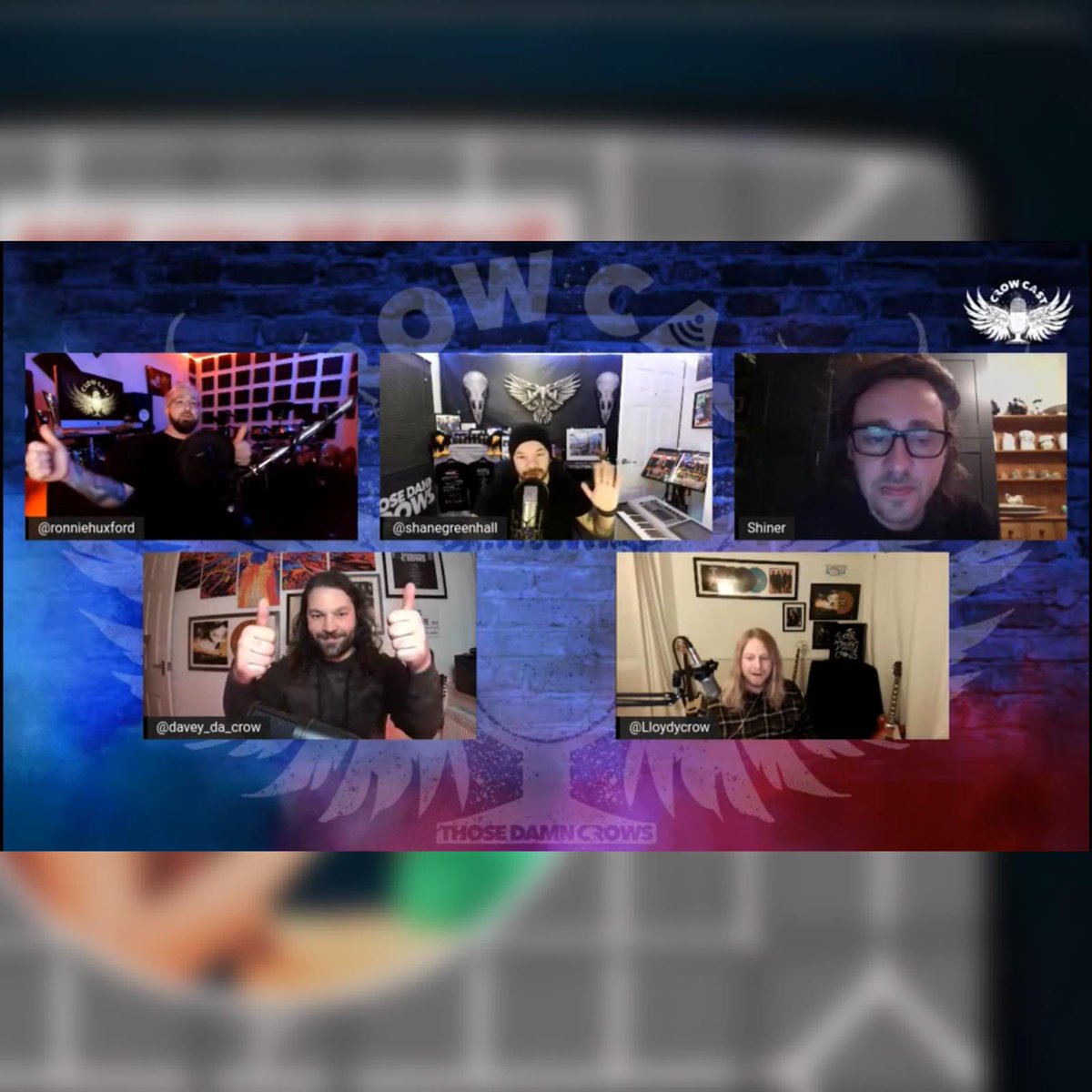 ThoseDamnCrows's tweet photo. Hey folks,
Just letting you know that weโll be taking a couple of weeks away from #Crowcast until Shane is back on his feet and ready to join us again.
Thank you for all the well-wishes and for picking up merch. Weโll be sending that out for you guys ASAP.
See you soon ๐๐ป https://t.co/ojwtUQ6RE8