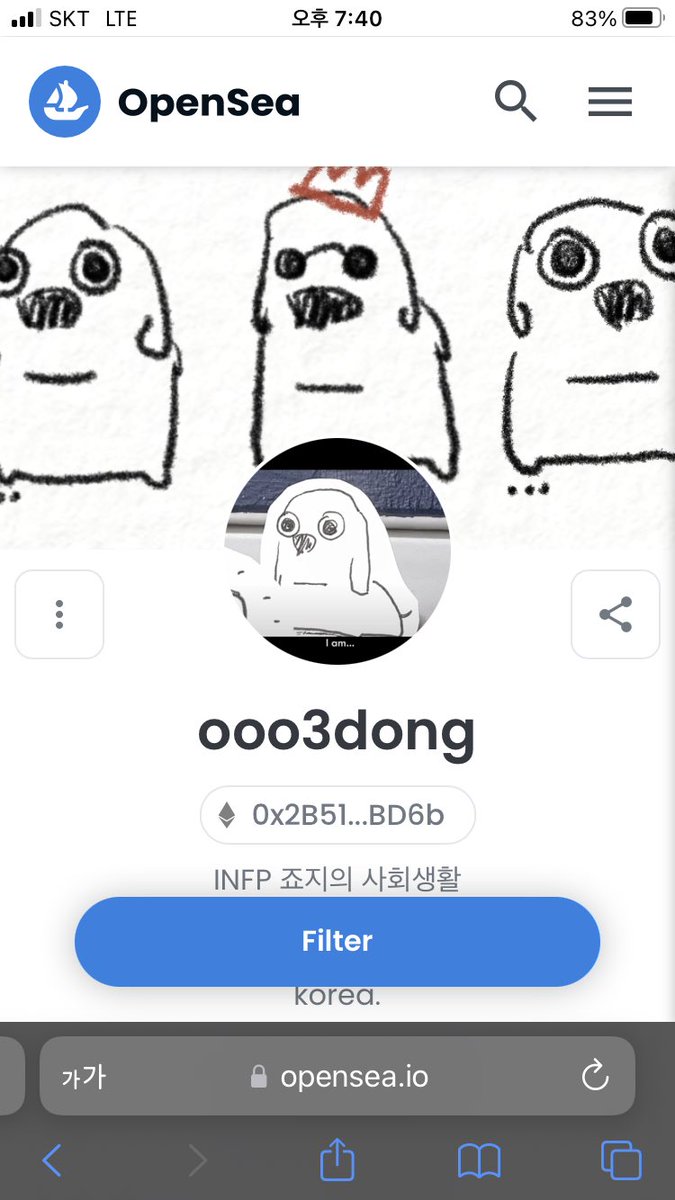 Preparing Opensea✨
#nft #nftcollector #nftcollector 
#nftcommunity #nftart #knft #knftartist #klay #pfp #nft작가 #죠지 #인스타툰