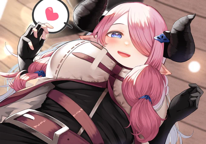 skebで描かせていただいた膝枕をするナルメアお姉ちゃんです。リクエストありがとうございました! 