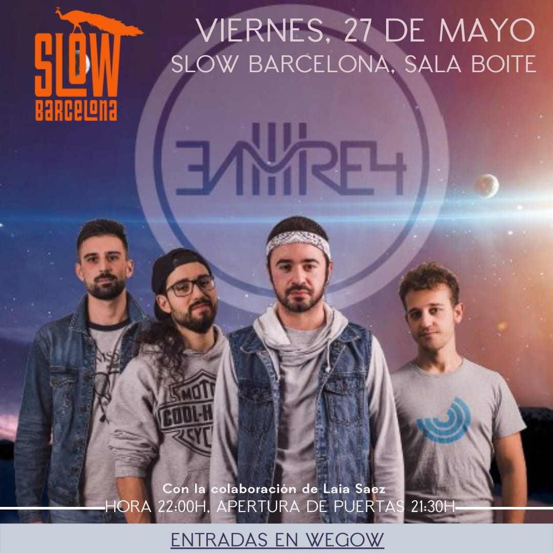 BARCELONA 27/05 Slow Barcelona 22:00h Muy contentos de anunciaros que el Viernes 27 de Mayo estaremos en Barcelona con el directo de nuestro álbum “De Otro Mundo”. Podéis adquirir vuestras entradas en el enlace de la bio en instagram. ¡Nos vemos pronto!