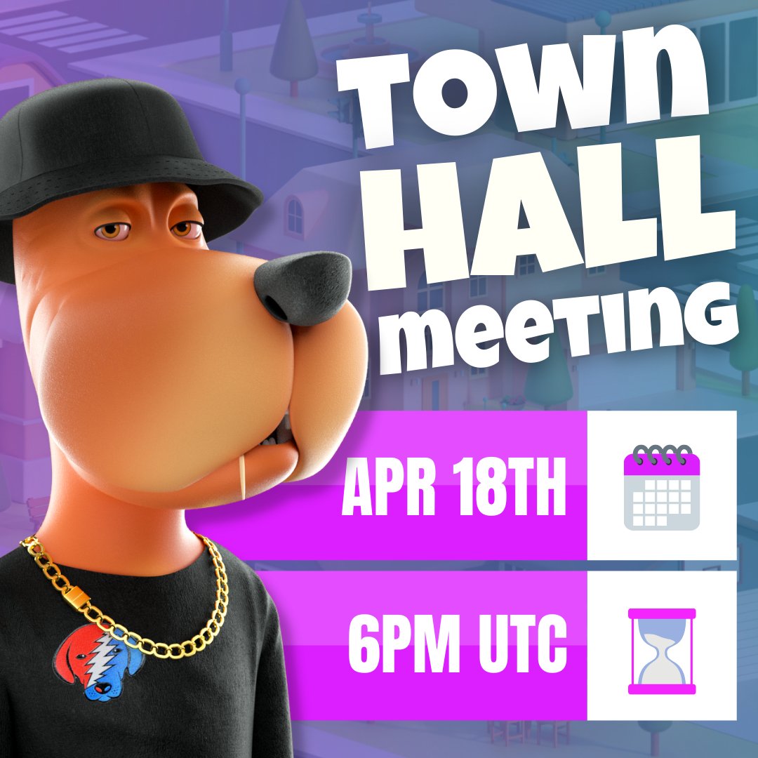 SoulDogsCity's tweet photo. Are you ready for another Soul Dogs City Weekly Town Hall? 

We'll be going live on Twitter Spaces straight after our AMA with @DeGodsNFT to talk about everything we have coming up...which is a lot. You don't want to miss this one!

Set a reminder 🔊 https://t.co/KRlX7Gnshu https://t.co/A7zpU8L0Wm