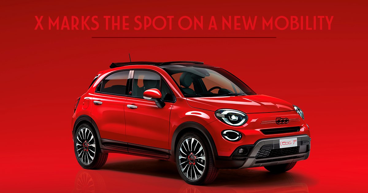 FiatGreece's tweet photo. Βρες τον δρόμο σου προς μια νέα οδηγική εμπειρία με το 500Χ, τώρα διαθέσιμο και σε υβριδικό. Νέο 500X Hybrid. https://t.co/eX4BiiuSlq