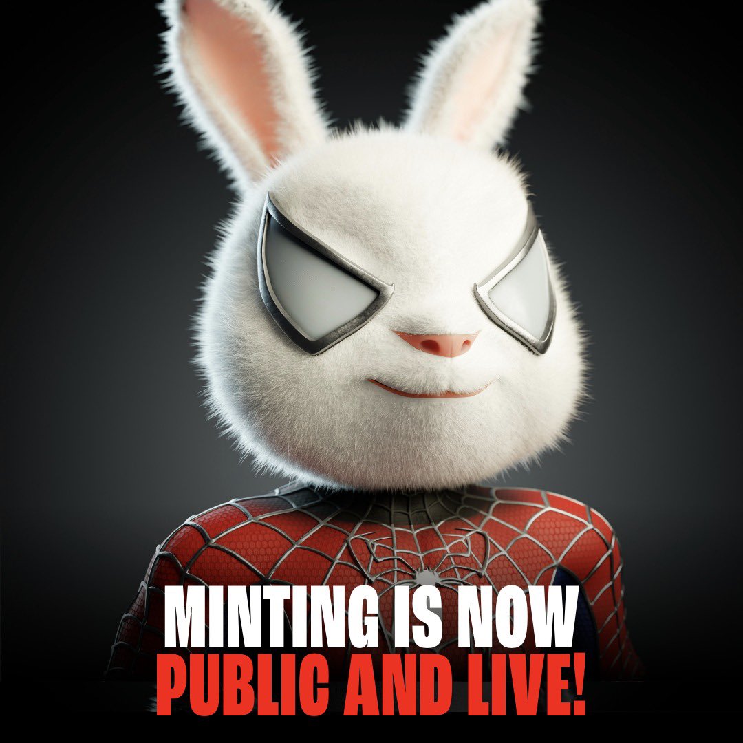 ❗️Our MINT is PUBLIC ❗️

👾 Join our community by minting in the link in bio before it’s too late!

#nft #bunny #primebunnyplanet #opensea #NFTs #metaverse #mint #giveaway #linkinbio