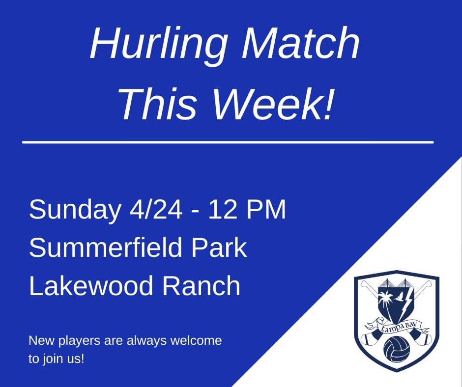 We’re back on the pitch this Sunday when we take on our Lakewood Ranch squad. 12 PM.